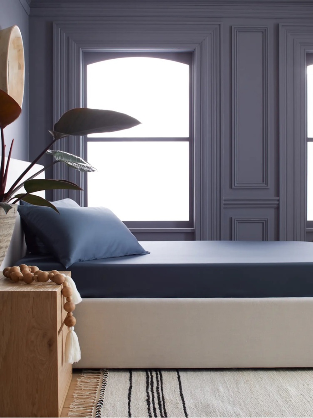 QUINCE Bamboo Fitted Sheet King Nightfall 7451